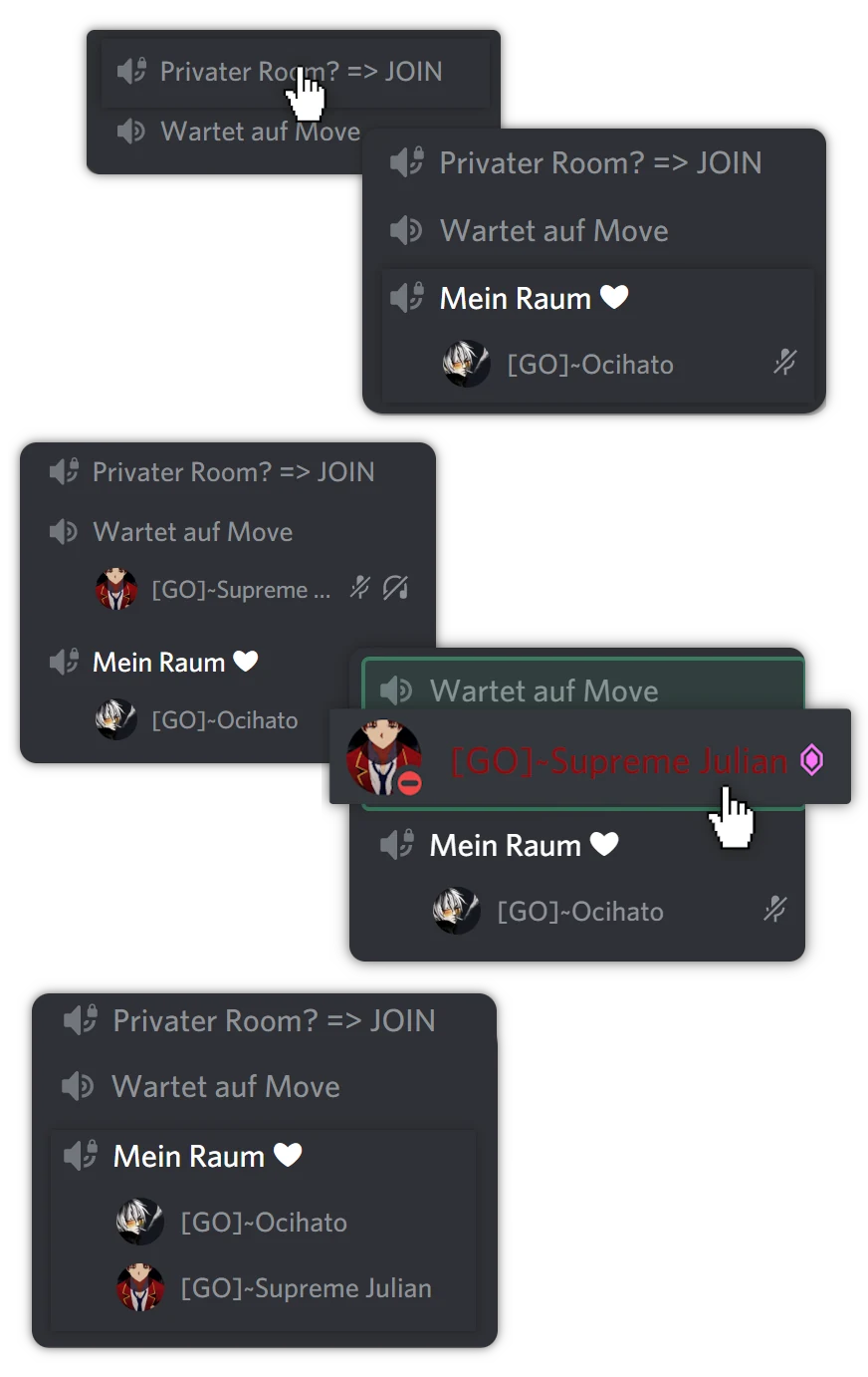 Private Voice-Channels auf dem German Otakus Server